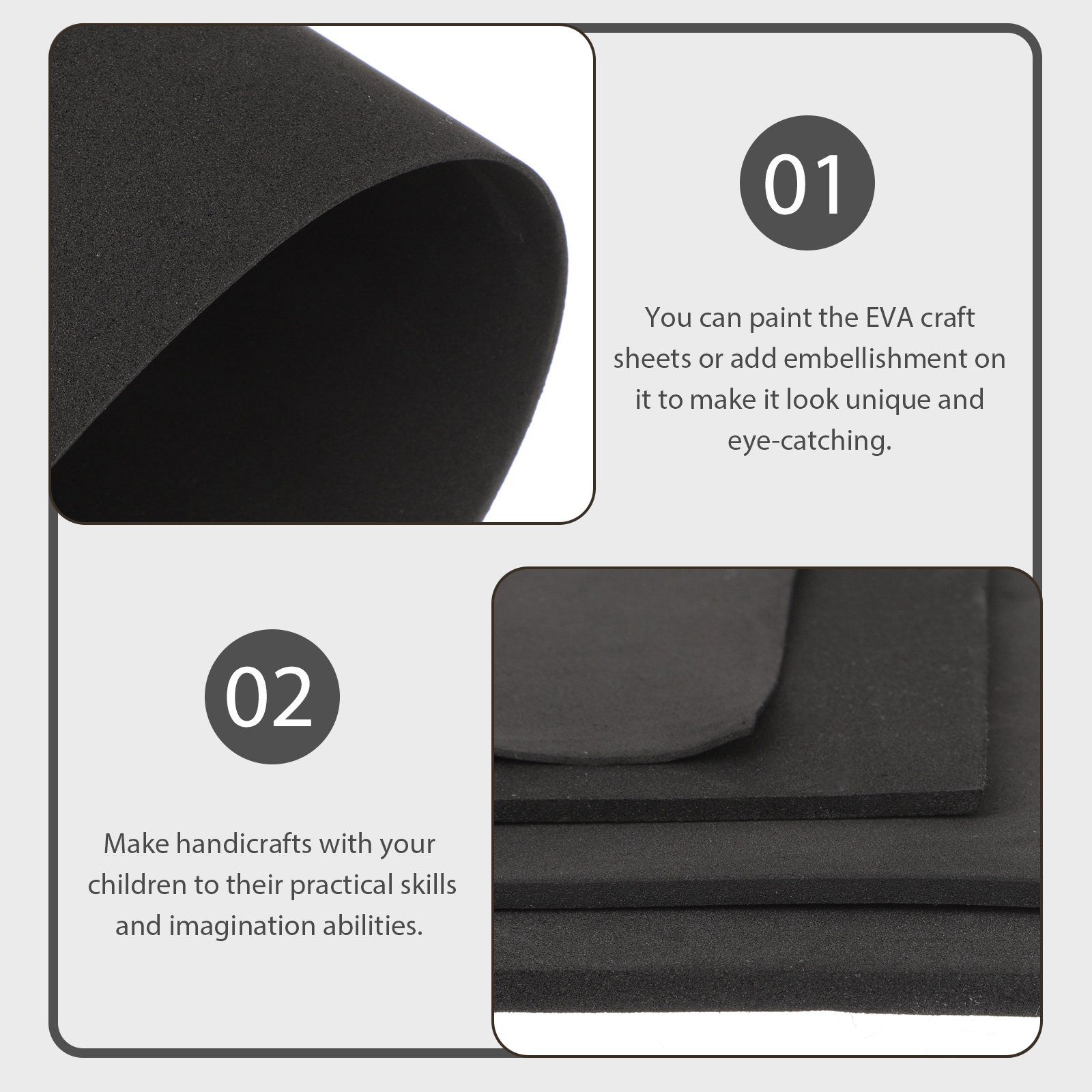 Cosplay Props Eva Foam - 4 stuks Eva-schuimplaten, handgemaakt DIY-knutselmateriaal, Eva-platen