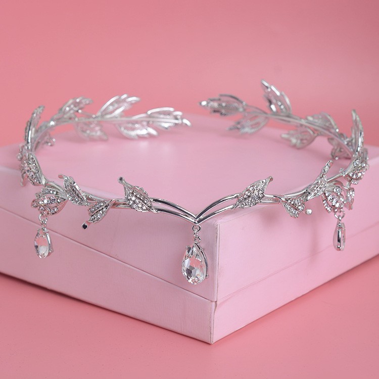 Aerith Cosplay Prop - Luxe Crystal Crown Bruids Haar Accessoires