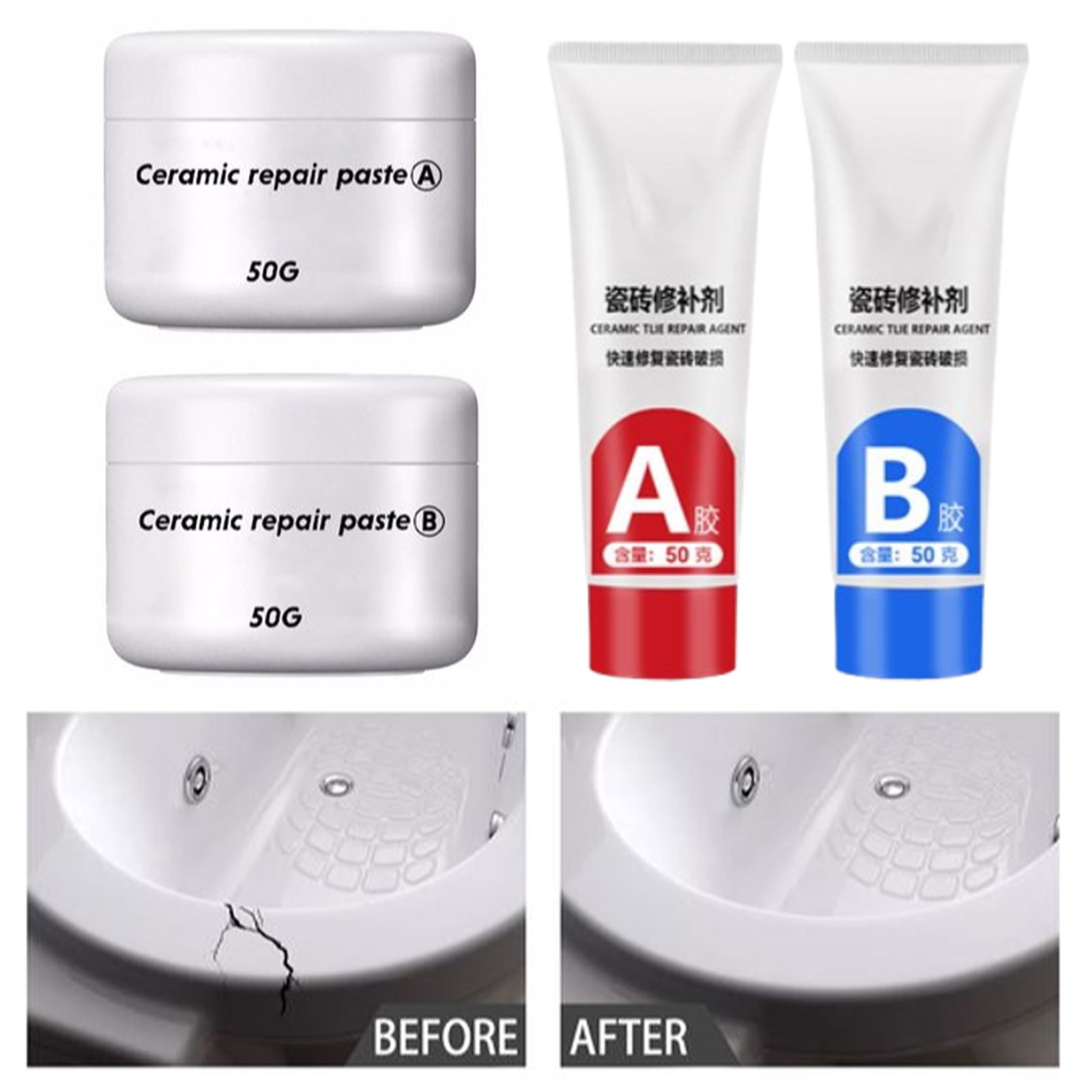 Contact Cement Glue - 30/100g Tegelreparatiemiddel AB Lijm Keramische Reparatielijm