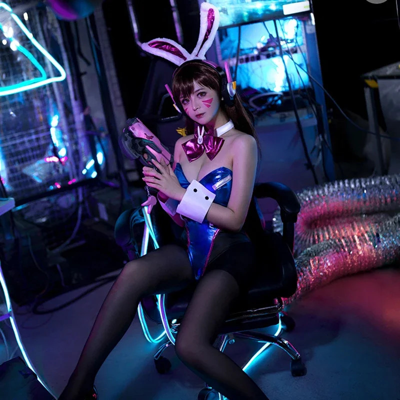 Dva Cosplay Prop - Overwatch DVA Bunny Jumpsuit Sexy Lederen