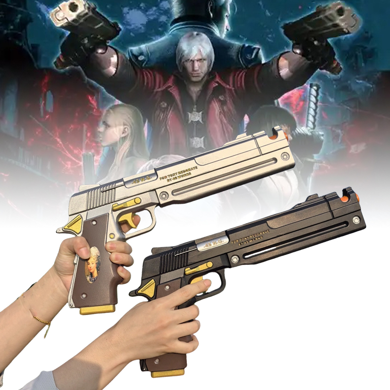 Cosplay Prop Pistol - PU Dante Pistool Ebbenhout Ivoor Wapen