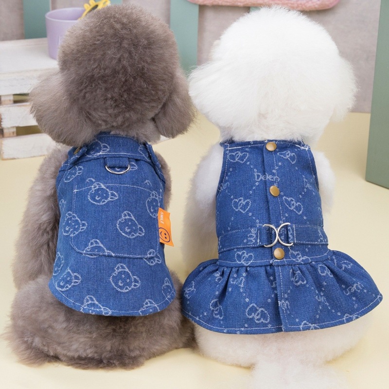 Denim hondenjurk harnas puppy  - D Ring Strap recensie en prijs