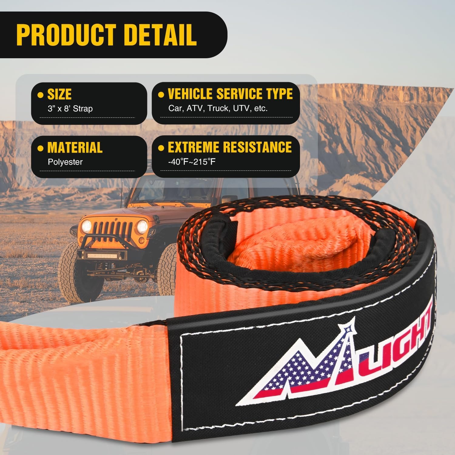 Nilight Offroad Recovery Kit 3 - D Ring Strap recensie en prijs